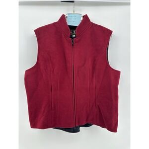 Wyoming Traders Vest XXL Red 100% Virgin Wool Western Ranch  Lined